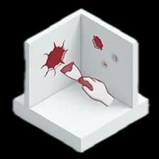 Drywall hole repair in Bellevue showing a damaged wall section repaired and ready for paint