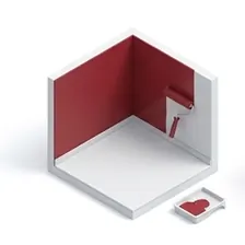 Interior house painting in Bellevue living room with protected floors and finished walls