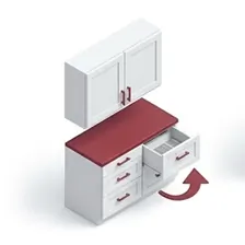 Kitchen cabinet replacement and installation with improved storage