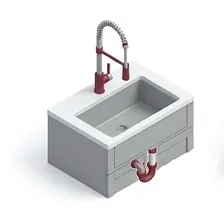 Kitchen sink faucet and plumbing updates for a remodeled kitchen