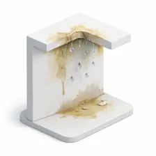 Post-leak ceiling repair in Bellevue after the water source was fixed and the damaged area was patched