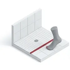 Walk-in curbless shower installed during bathroom remodel in Bellevue WA