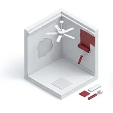 Wall and ceiling repainting in Bellevue after patch and repair work with smooth finished surfaces